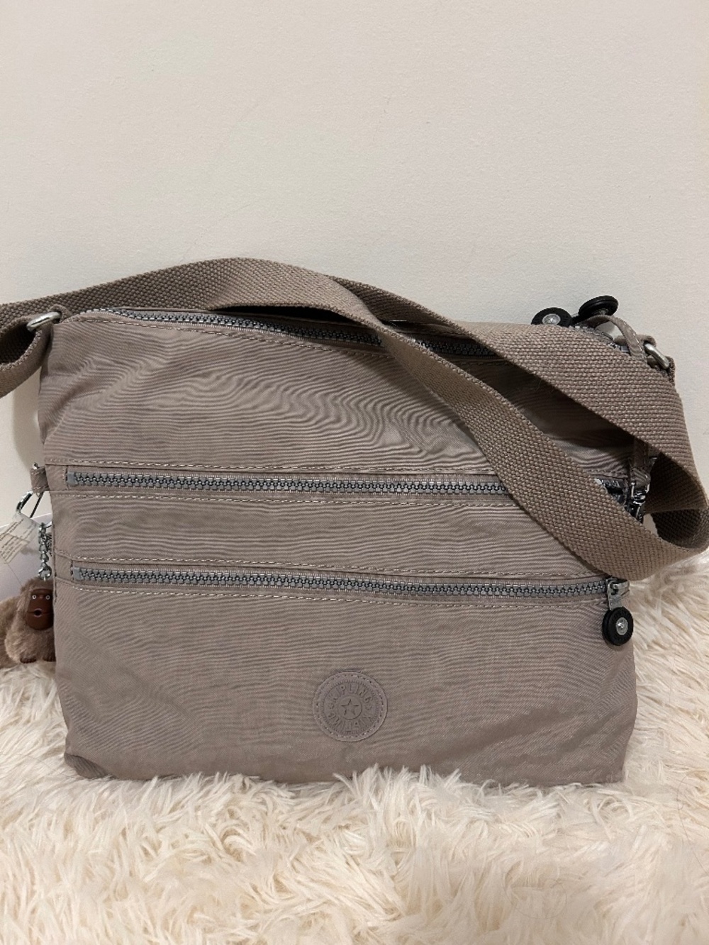 Kipling Alvar Crossbody Bag (Dune Beige)